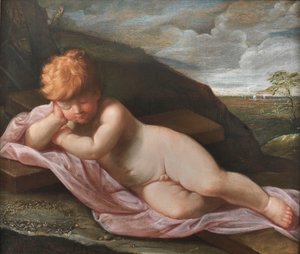 Gesù Bambino addormentato sulla Croce da Guido Reni